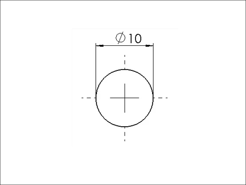 Ký hiệu phi thể hiện đường kính mặt cắt của vật hình cầu hoặc hình trụ