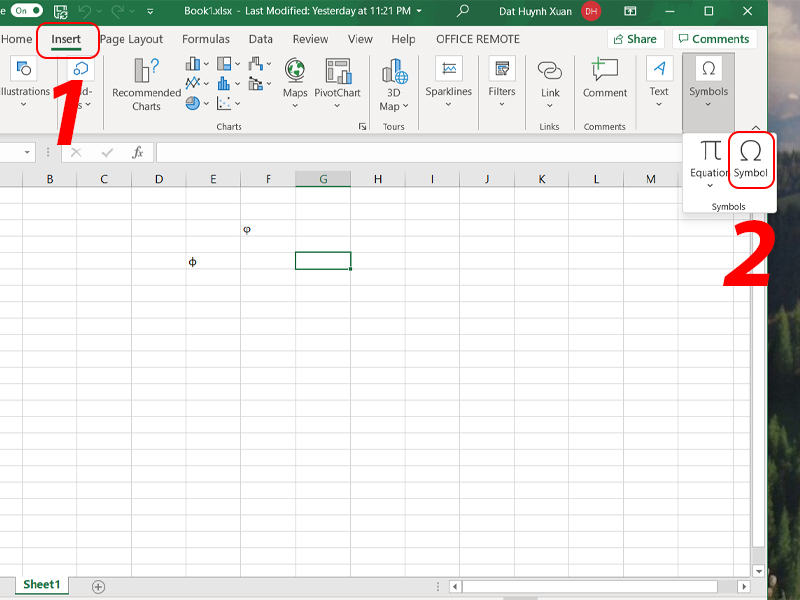 [Video] Cách viết ký hiệu phi (φ, ø, Ø, Φ) trong Excel bằng phím tắt