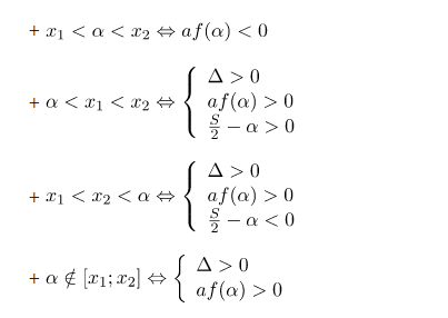 so sánh nghiệm với một số cho trước tam thức bậc hai