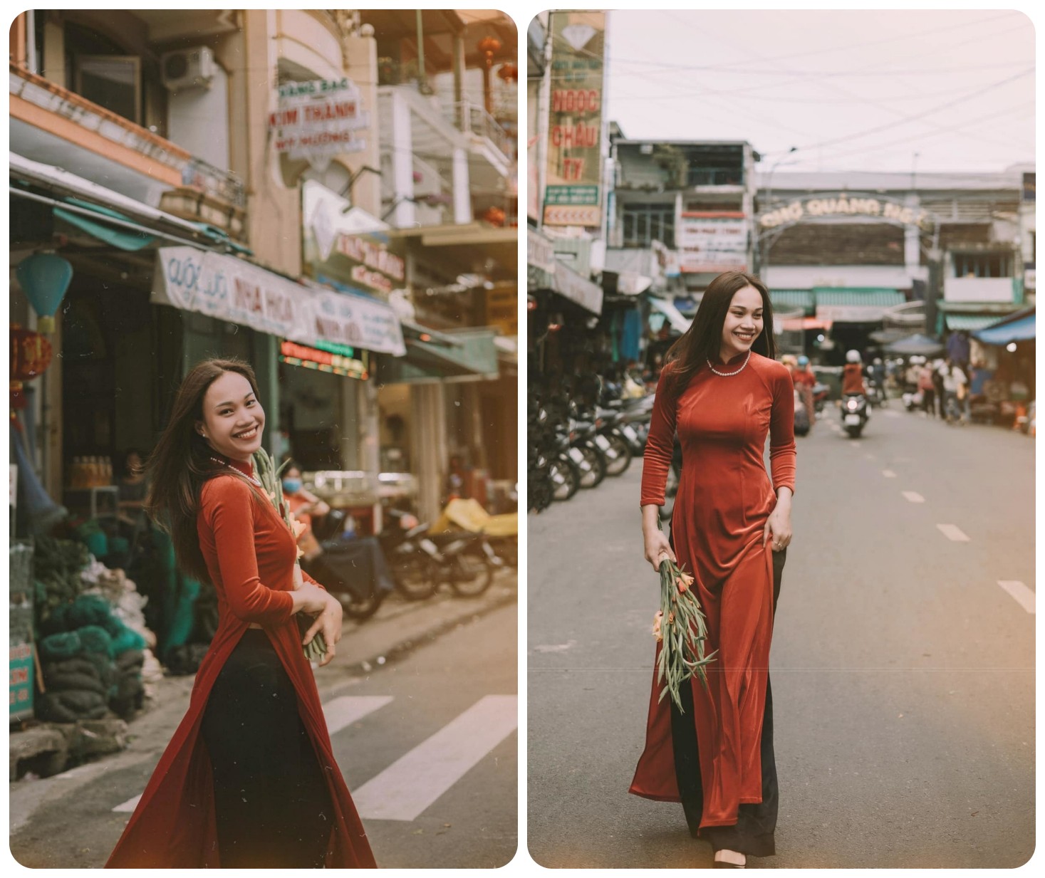 Thiếu nữ xinh đẹp khoe sắc tại chợ Tết truyền thống khắp ba miền - 11