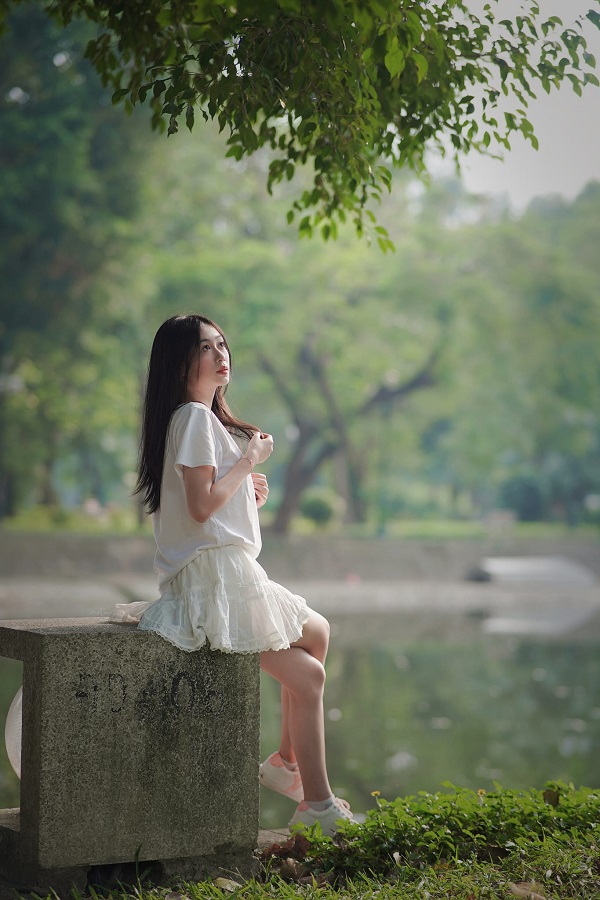 Ảnh gái xinh mặc váy xếp ly ngắn cute