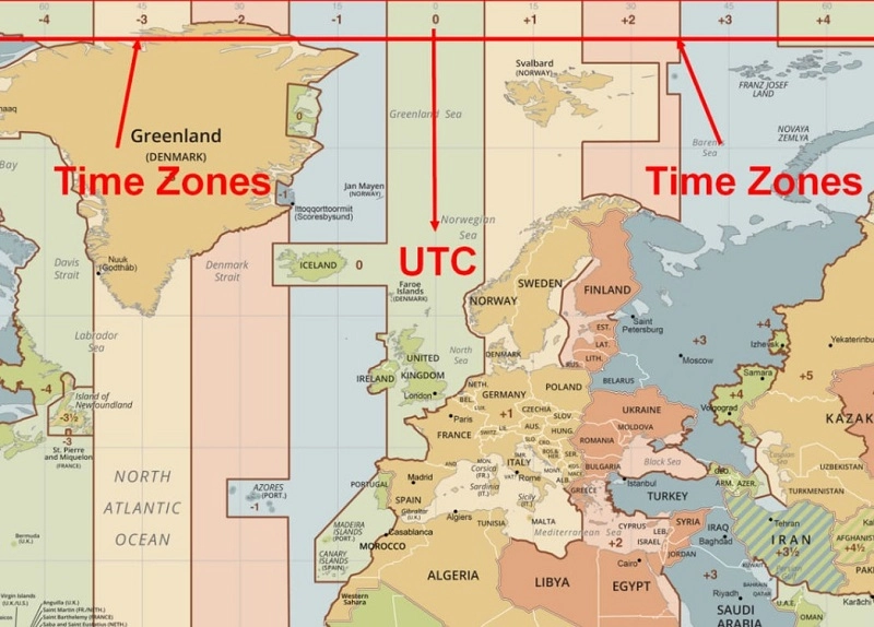 Múi giờ UTC còn gọi là giờ phối hợp quốc tế/giờ thế giới