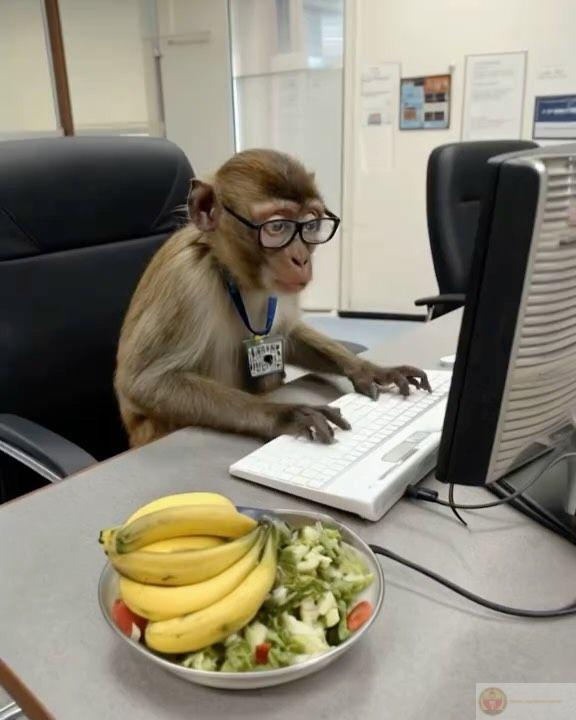 Ảnh chế khỉ dễ thương thường được dùng để tạo không khí vui vẻ trong hội nhóm