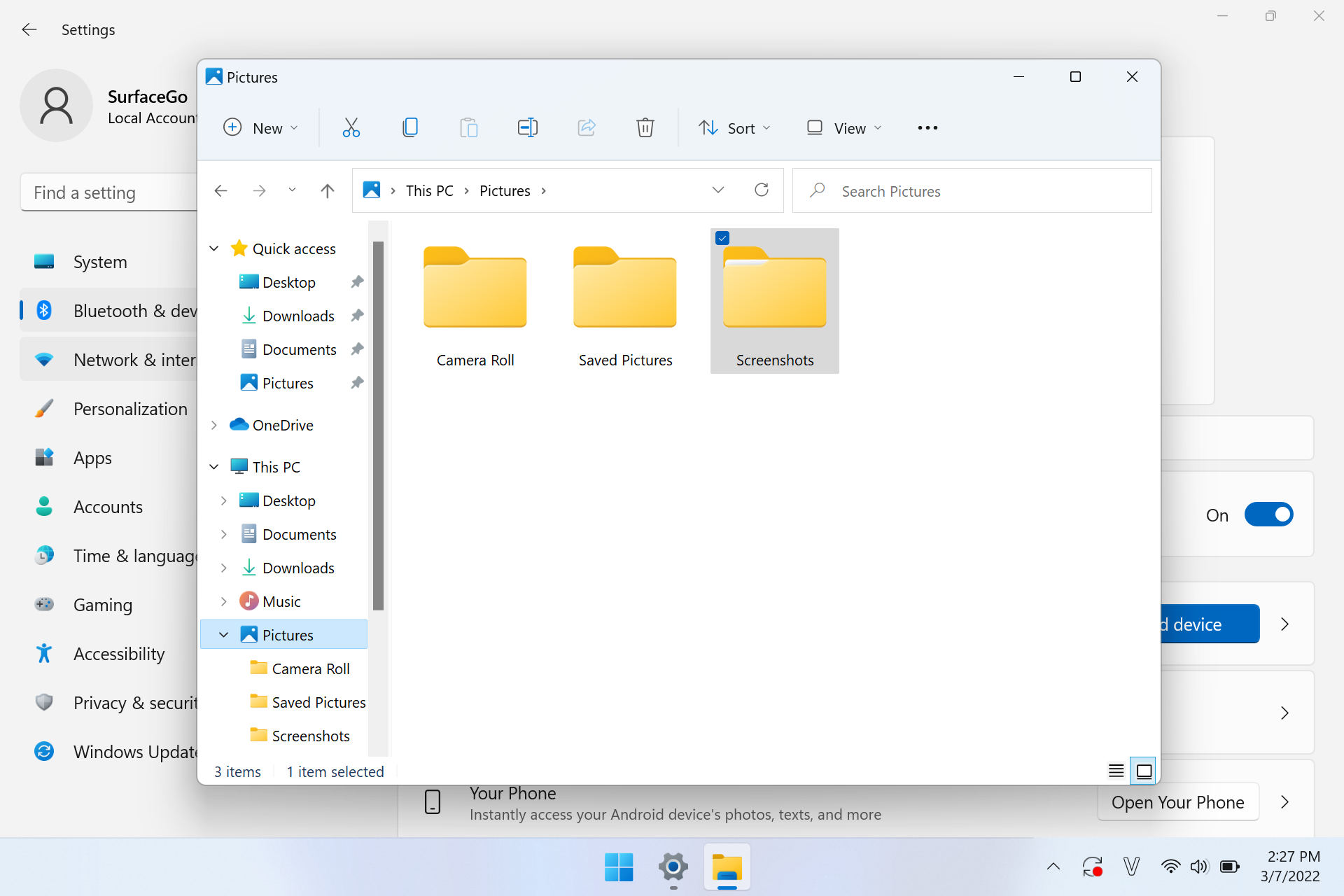 Chụp màn hình máy tính lưu ở thư mục ảnh chụp màn hình