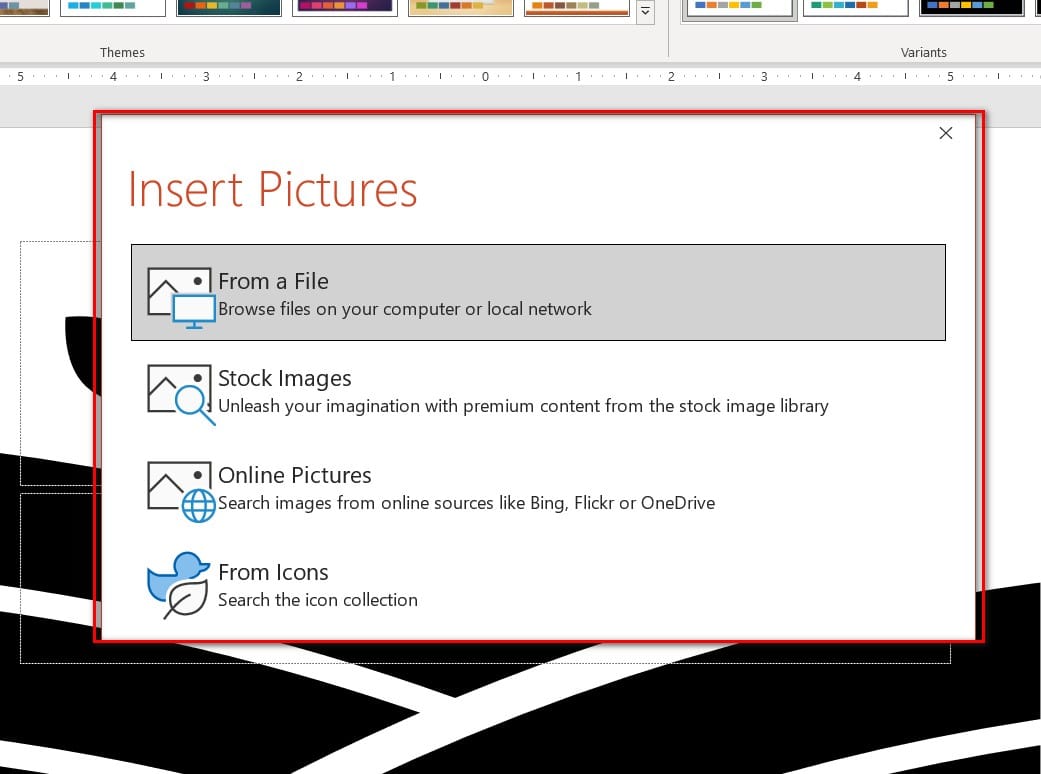 bước lựa chọn hình ảnh