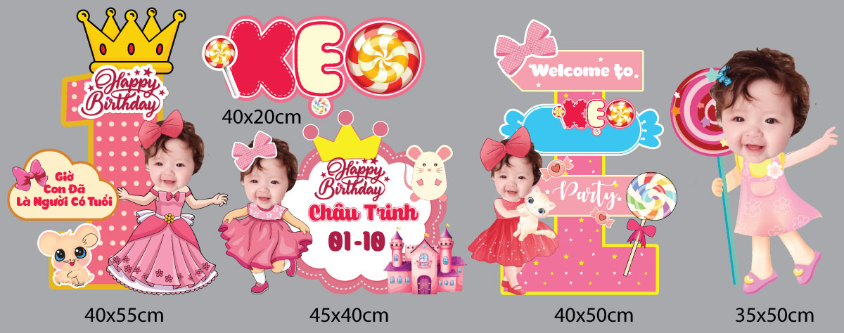 Chibi sinh nhật bé gái