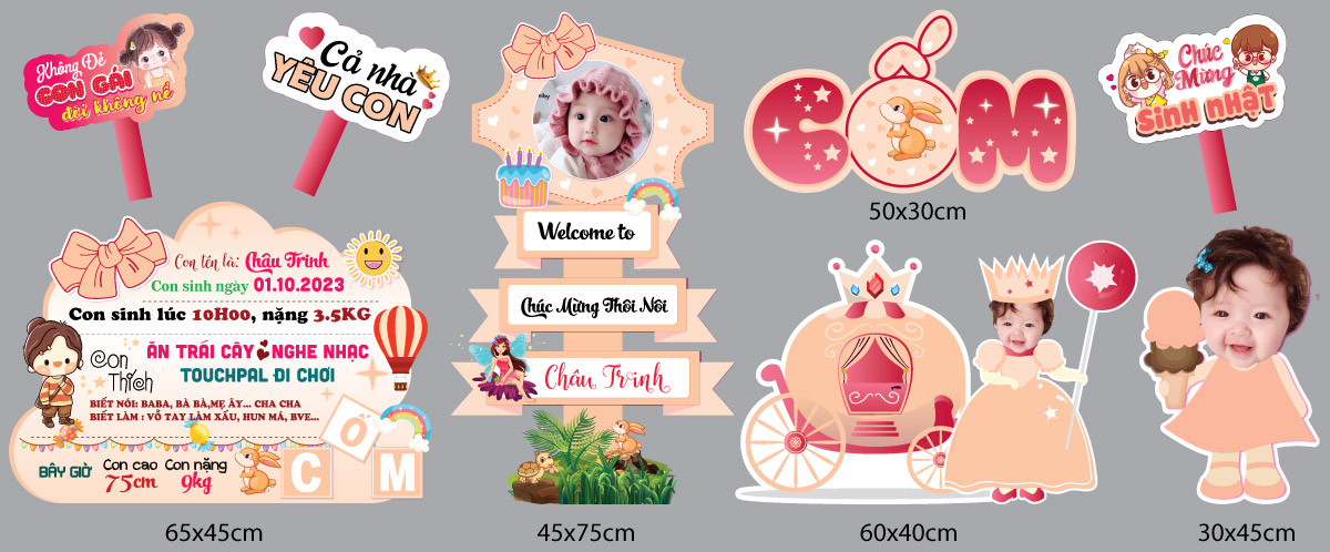 Chibi sinh nhật bé gái