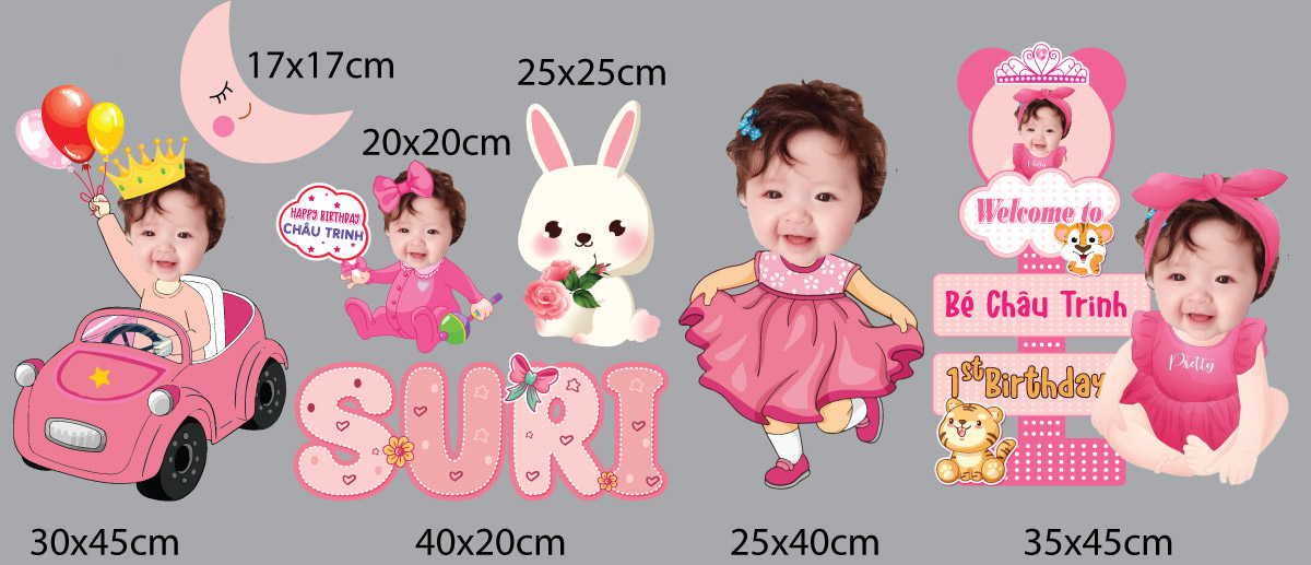 Chibi sinh nhật bé gái