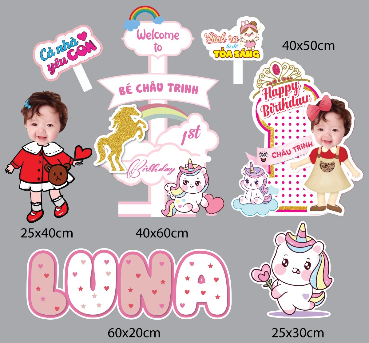 Chibi sinh nhật bé gái