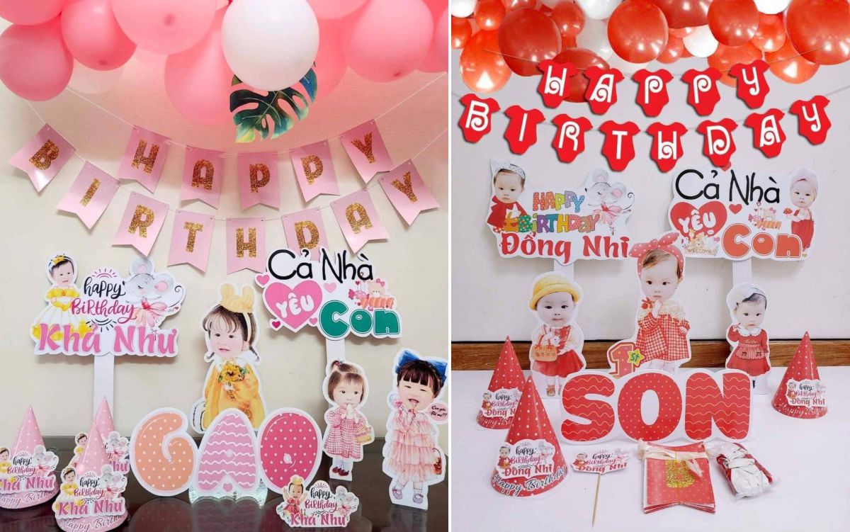 Trang trí sinh nhật bé gái