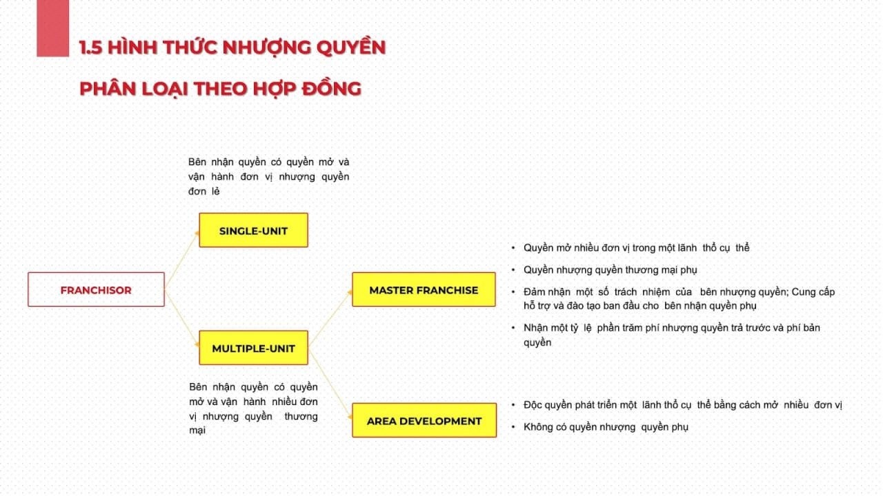 Tìm hiểu 4 cách phân loại các mô hình nhượng quyền