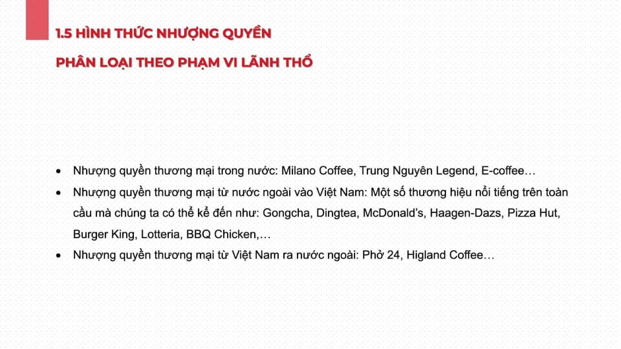 Tìm hiểu 4 cách phân loại các mô hình nhượng quyền