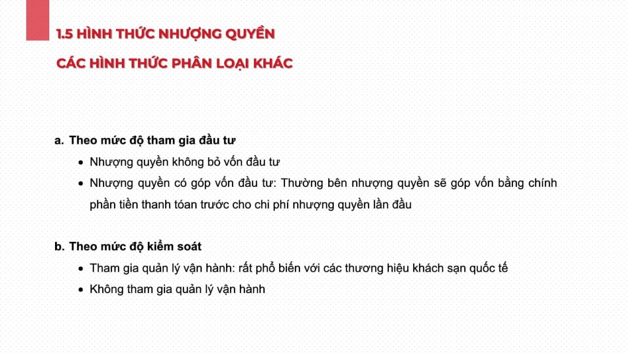 Tìm hiểu 4 cách phân loại các mô hình nhượng quyền