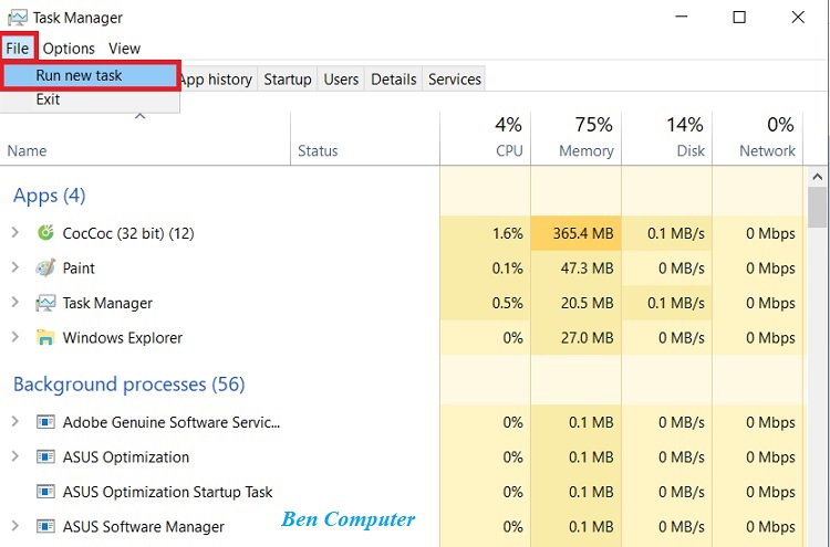 màn hình máy tính bị đen và cách khắc phục