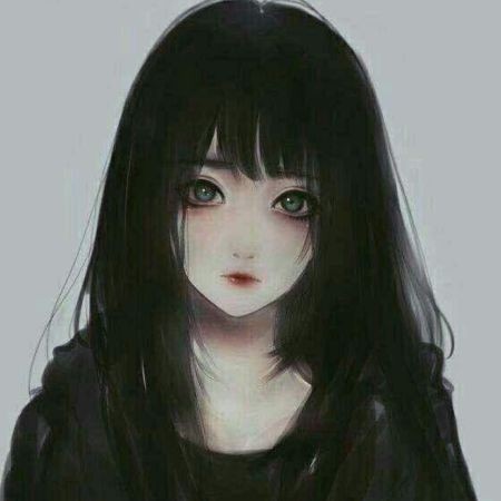 Hình nền nữ buồn với gam xám trầm, bố cục tối giản phù hợp màn hình chính