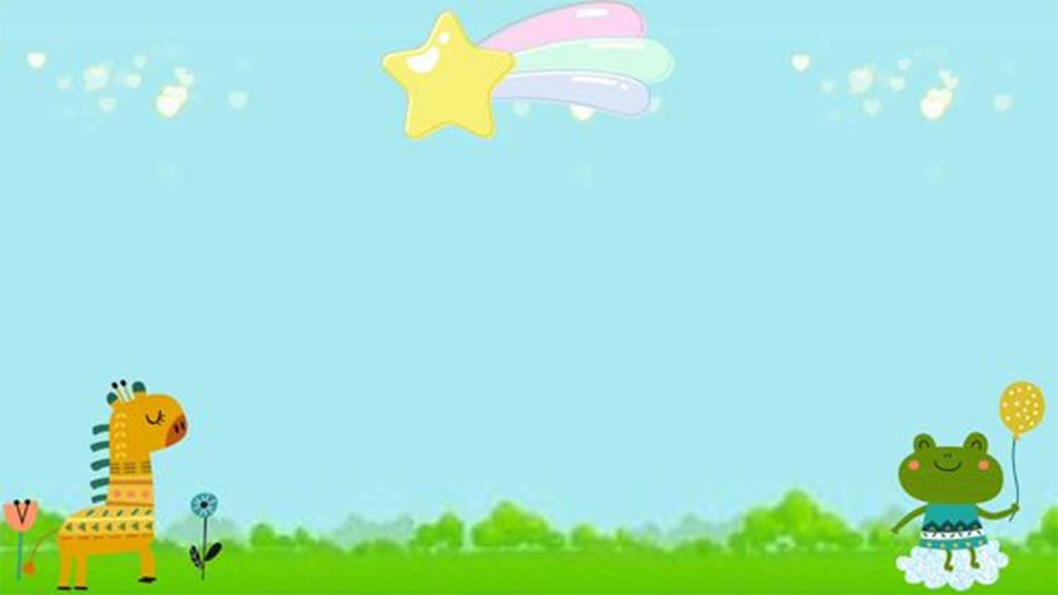 Hình nền Powerpoint Rung Chuông Vàng dễ thương bầu trời