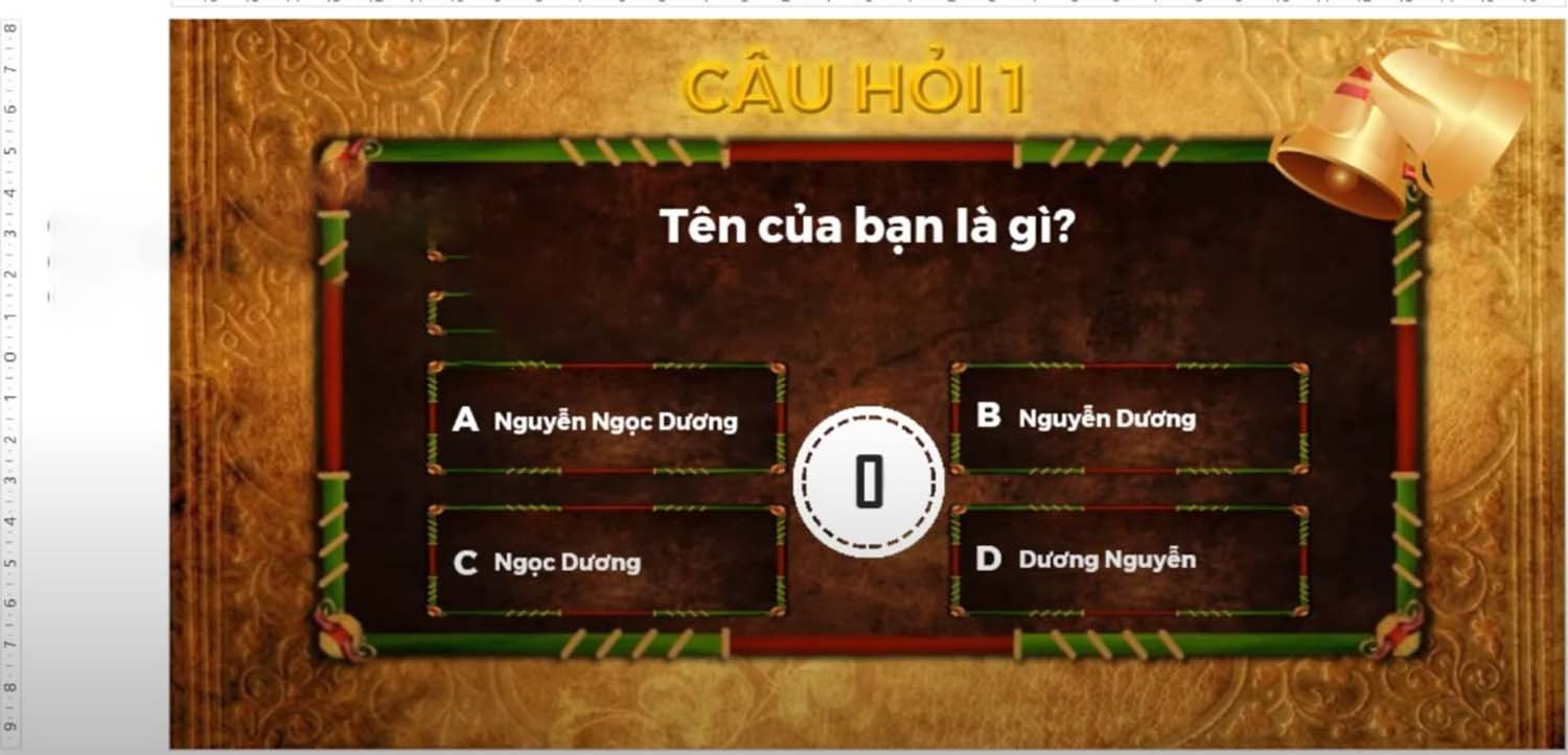 Điền câu hỏi và đáp án