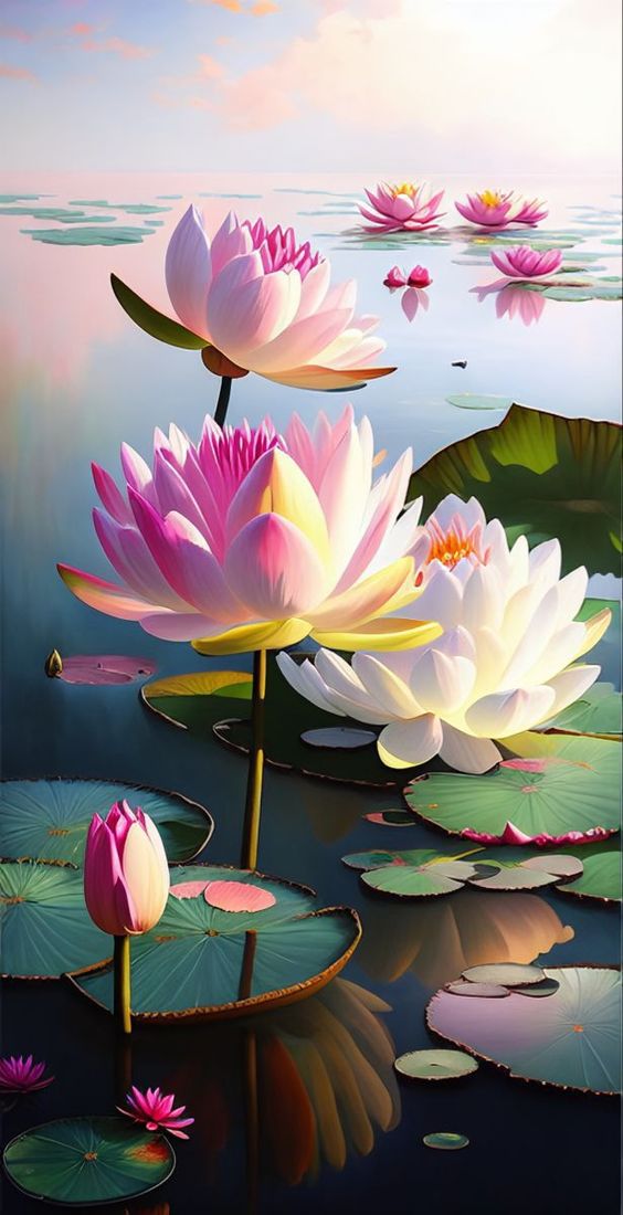 hình nền hoa sen 3d