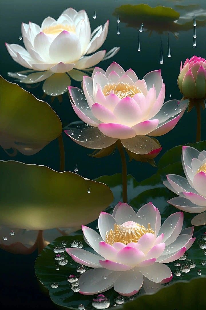 hình nền hoa sen 3d