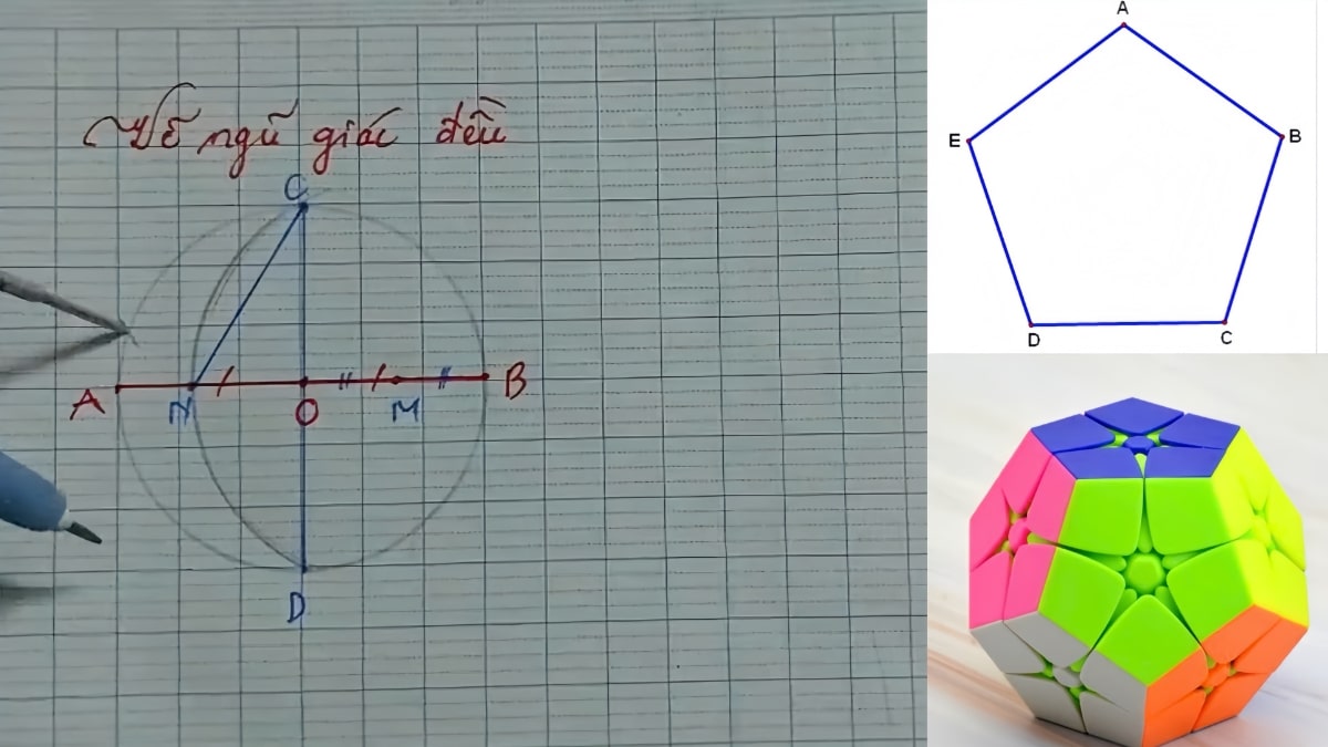 Cách vẽ hình ngũ giác đều
