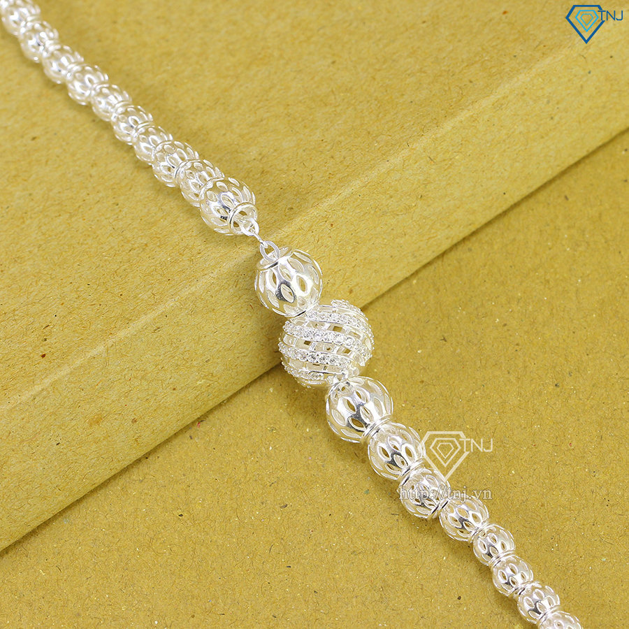Lắc tay bạc nữ hình trái châu đẹp LTN0391