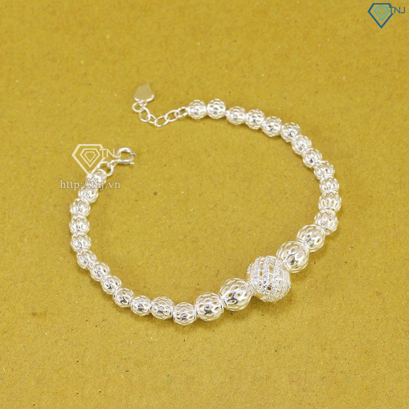 Lắc tay bạc nữ hình trái châu đẹp LTN0391