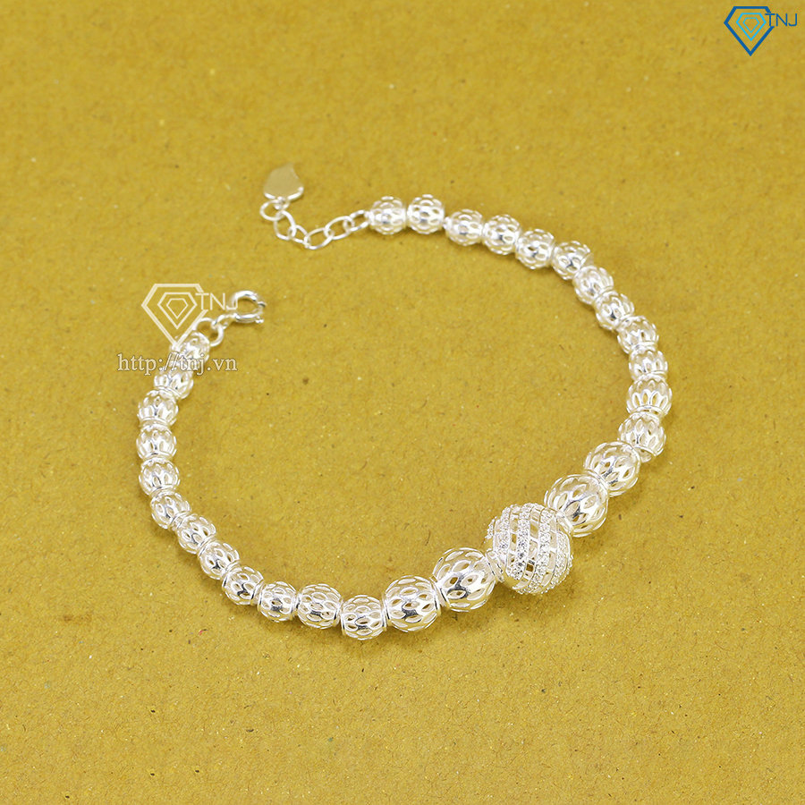 Lắc tay bạc nữ hình trái châu đẹp LTN0391