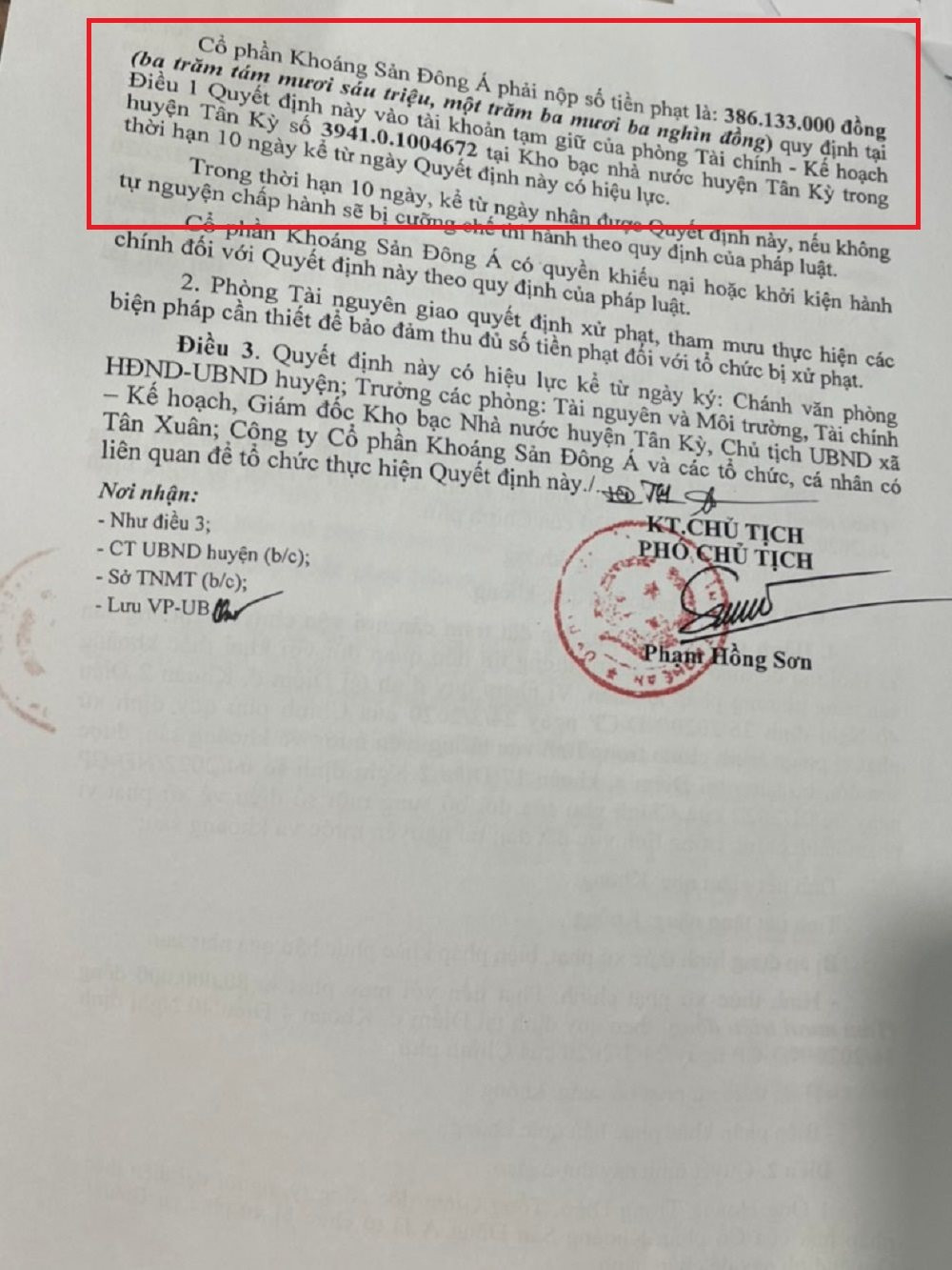 Nghệ An: Xử phạt Công ty cổ phần Khoáng sản Đông Á hơn 380 triệu đồng - Ảnh 2