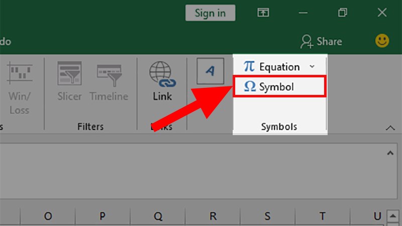 Đi đến mục Symbols > Chọn Symbol