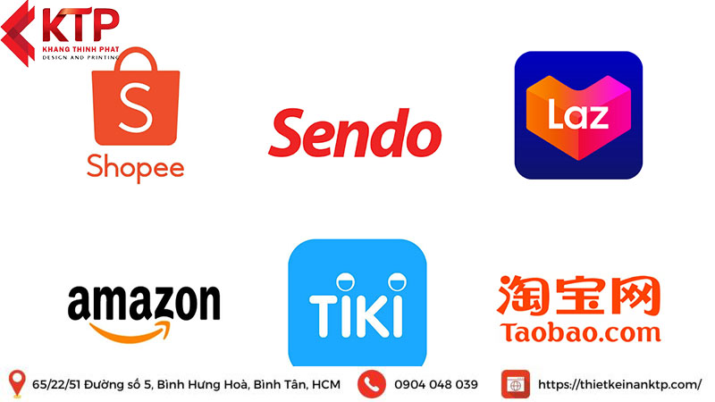 Những mẫu thiết kế logo đẹp của các trang thương mại điện tử phổ biến tại Việt Nam