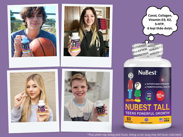 TPBVSK NuBest Tall 10+ được nhiều trẻ em và thanh thiếu niên trên thế giới tin dùng