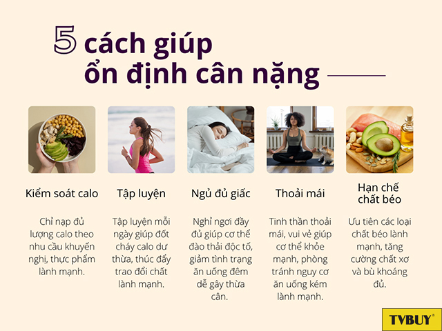 5 cách giúp kiểm soát cân nặng tốt hơn