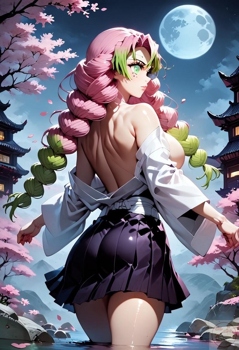 Mitsuri bikini biển xanh