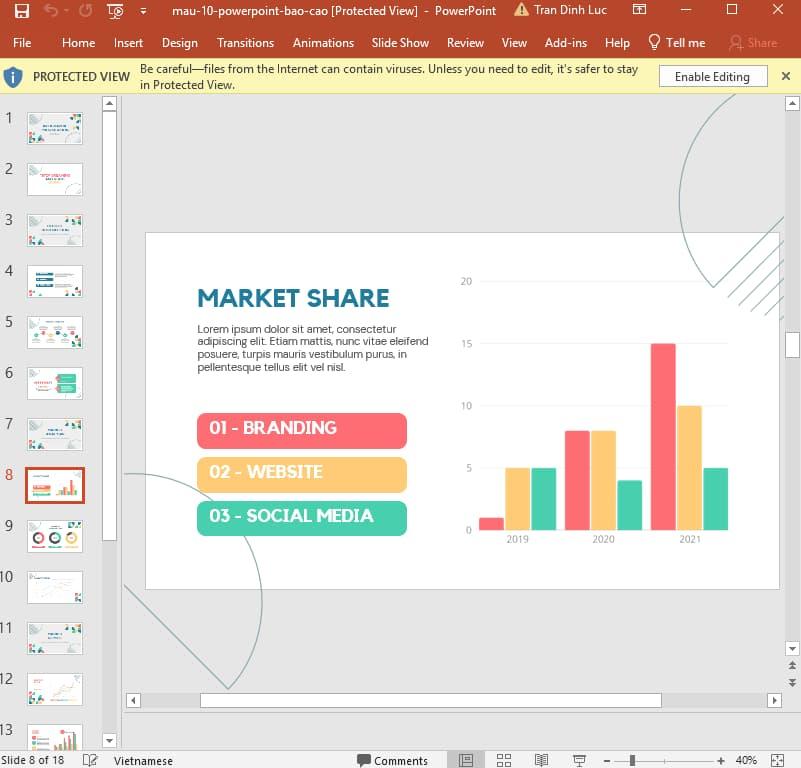 mẫu Powerpoint báo cáo 8