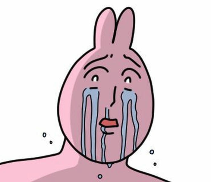 Hình ảnh thỏ hồng gào khóc nức nở đau đớn
