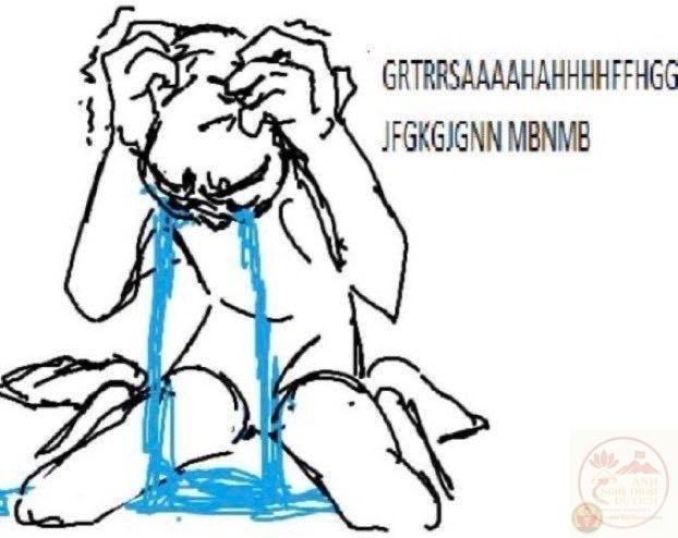 Meme đau khổ gục ngã