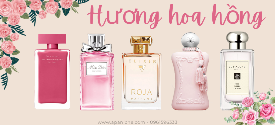 Top 15 Chai Nước Hoa Mùi Hoa Hồng Thơm Quyến Rũ Nhất