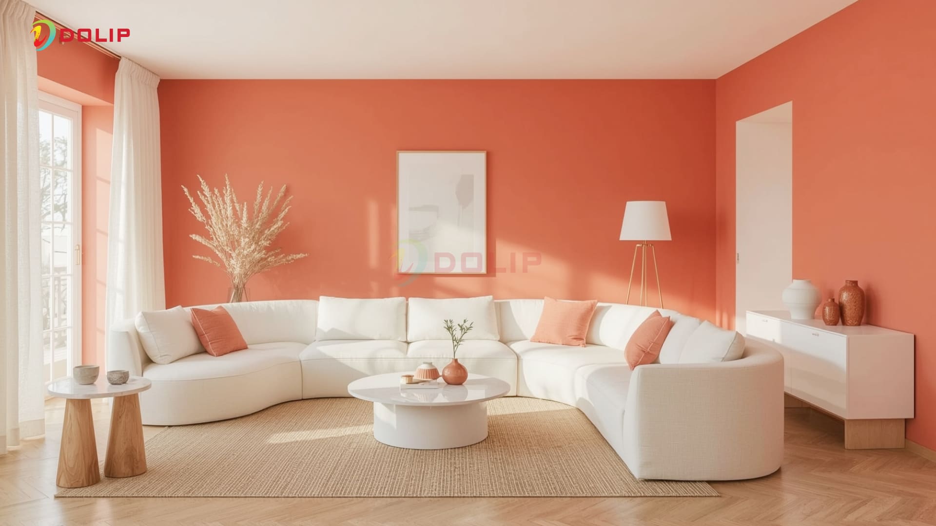 Phối màu lạnh: tường tím - nền xanh dương gây cảm giác lạnh lẽo