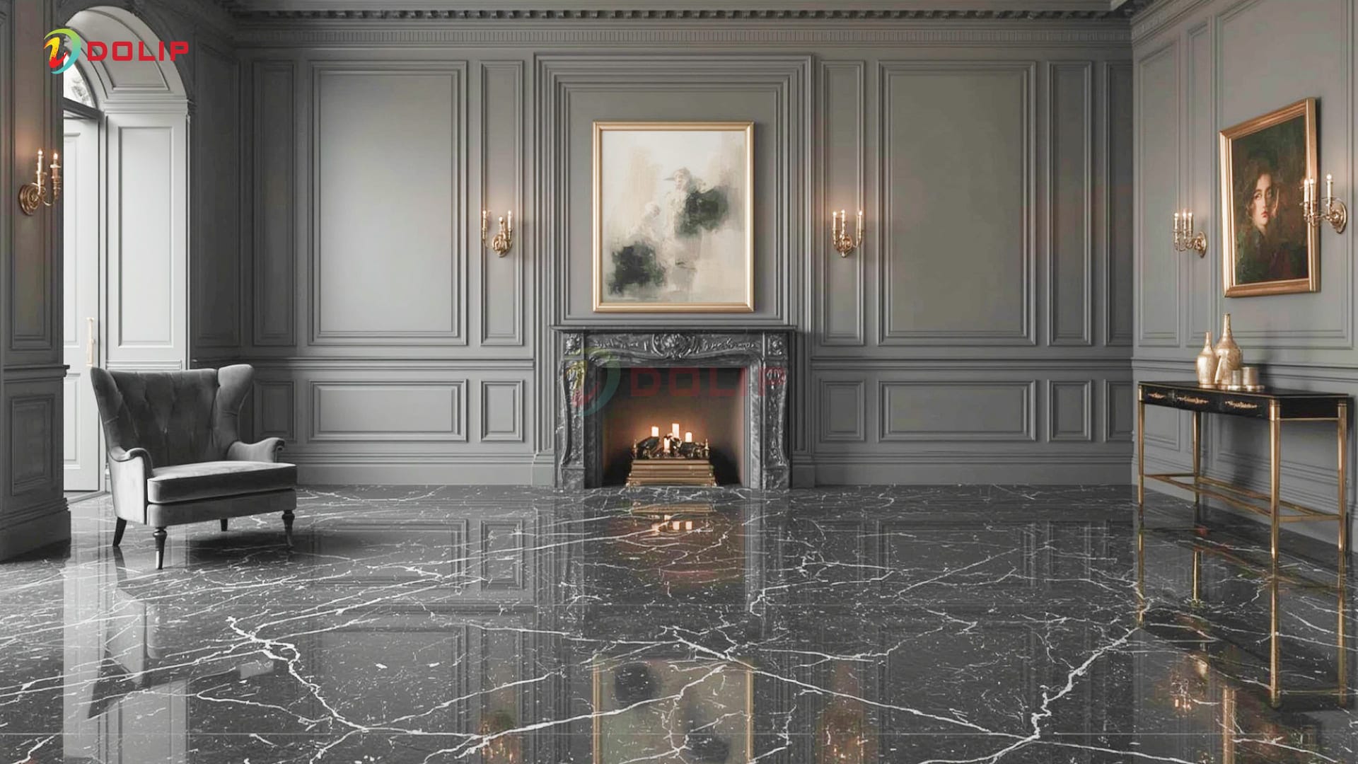 Tường pastel màu hồng phấn KA16-2(S) phối nền gạch trắng tạo cảm giác nhẹ nhàng hiện đại