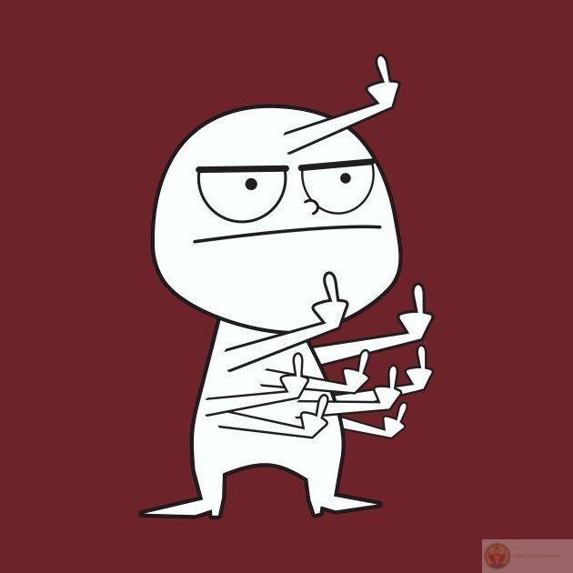 Ảnh meme ngón giữa luôn làm tăng độ kịch tính trong những cuộc nói chuyện hài