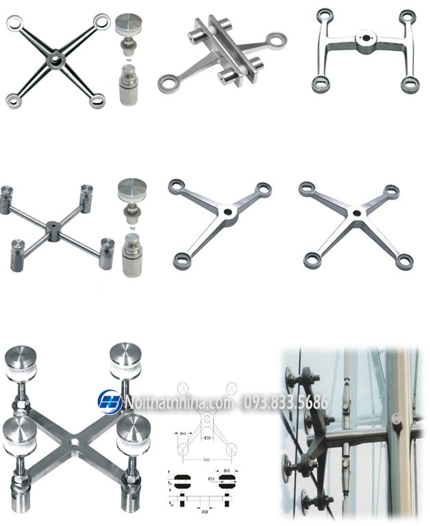 chan nhen mái kính chân nhện