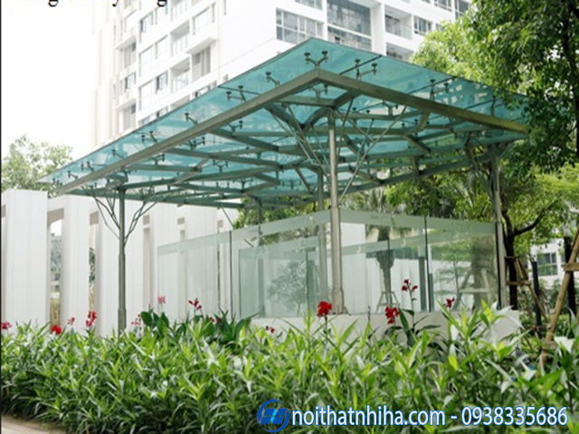 Mái kính cường lực chân nhện