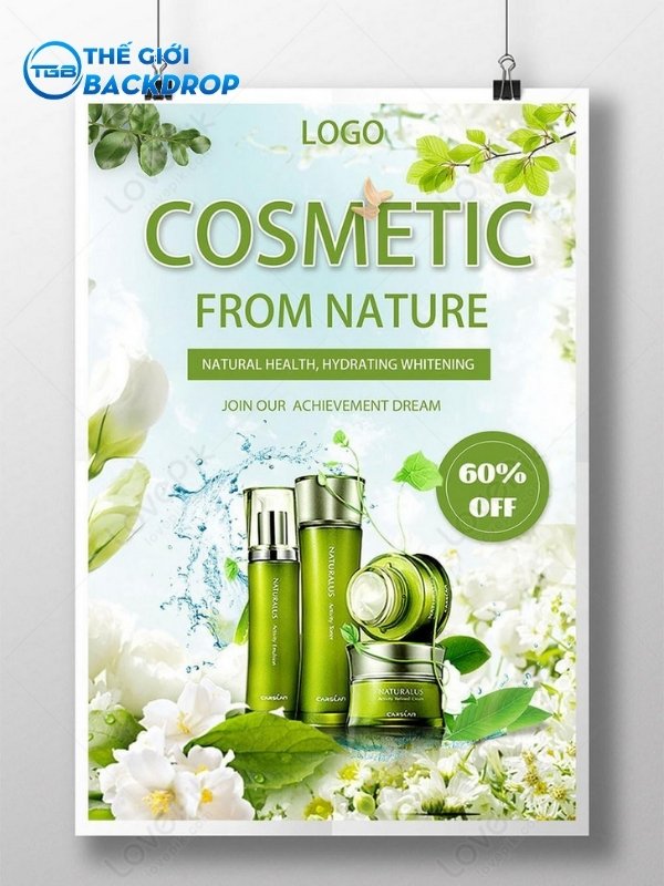 Mẫu poster mỹ phẩm treo tường