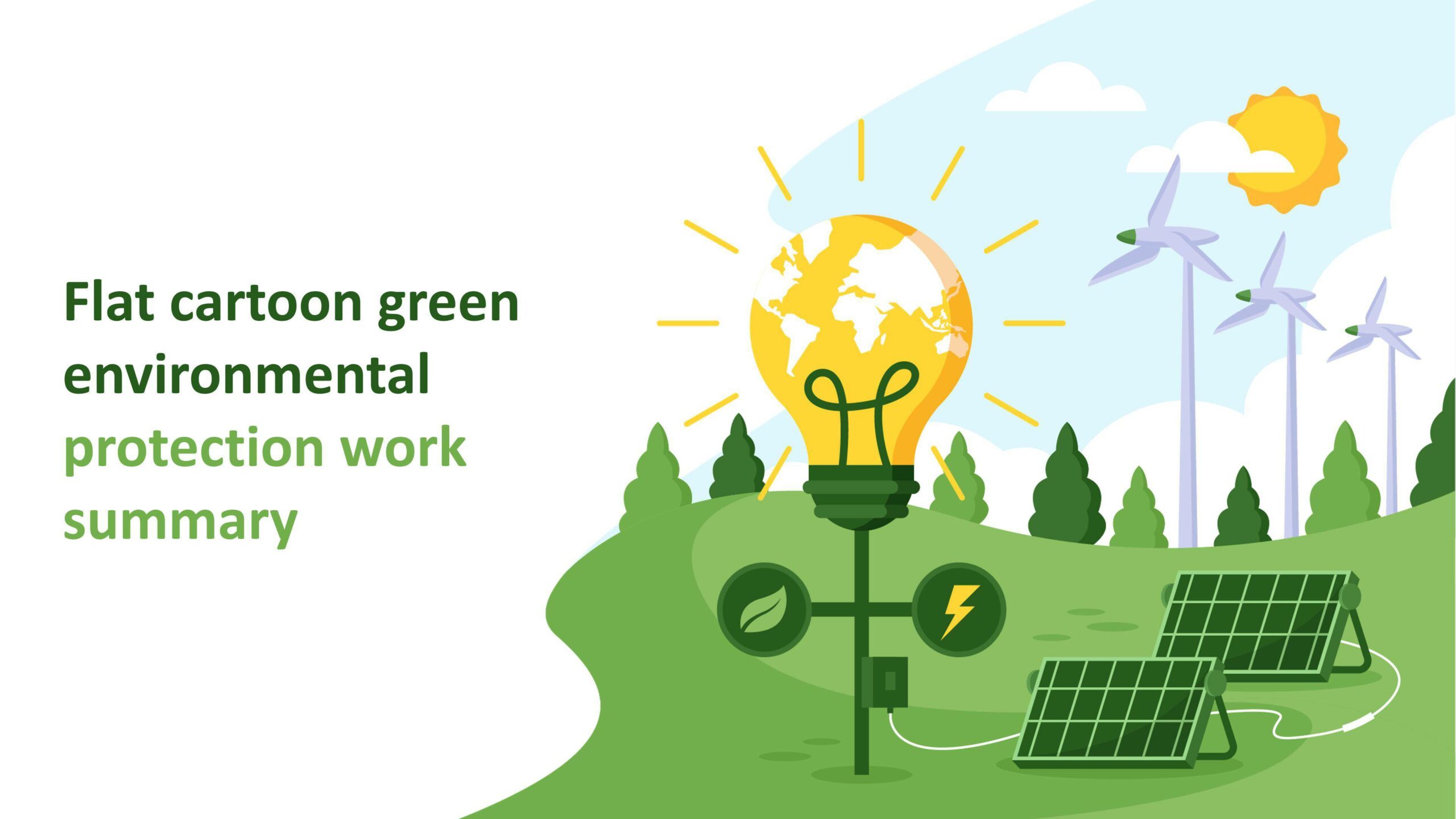 Hình nền powerpoint bảo vệ môi trường vector