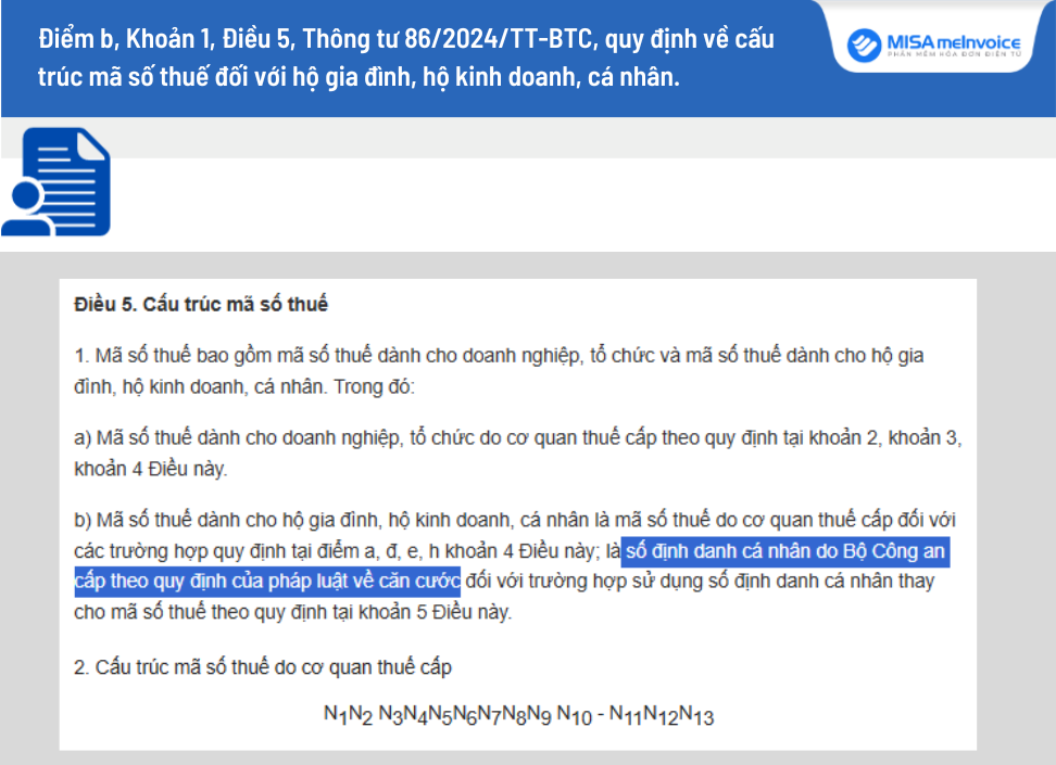Quy định bắt buộc đồng bộ mã số thuế sang định danh cá nhân