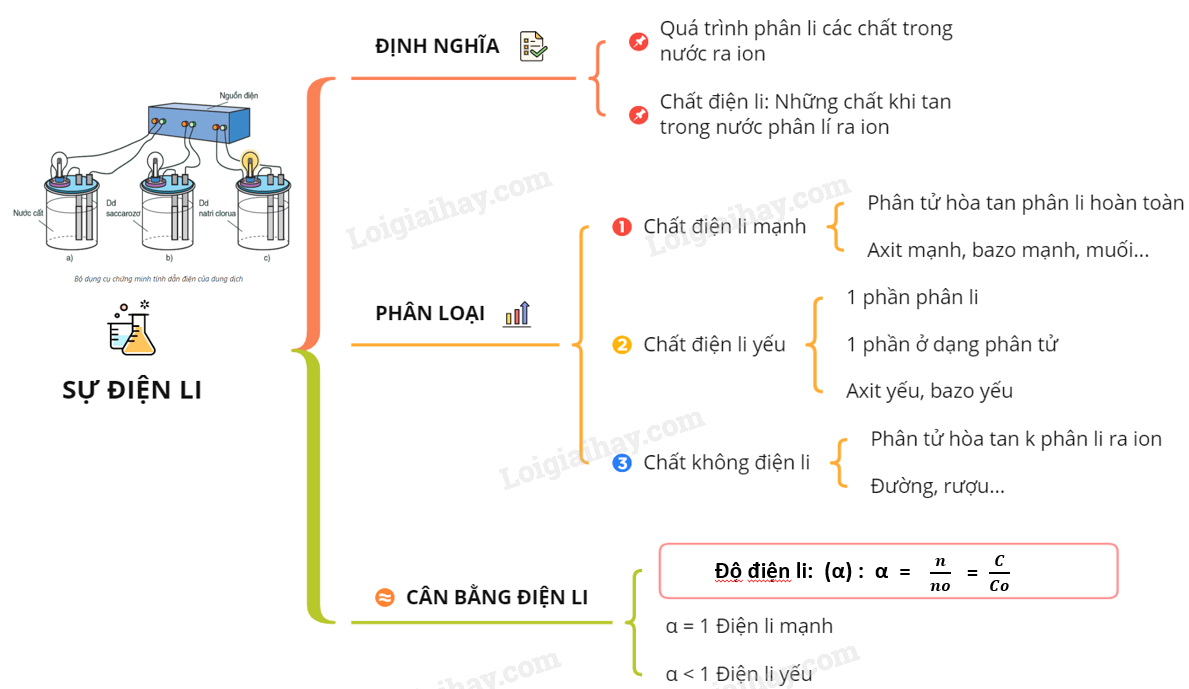 Lý thuyết về sự điện li.</>