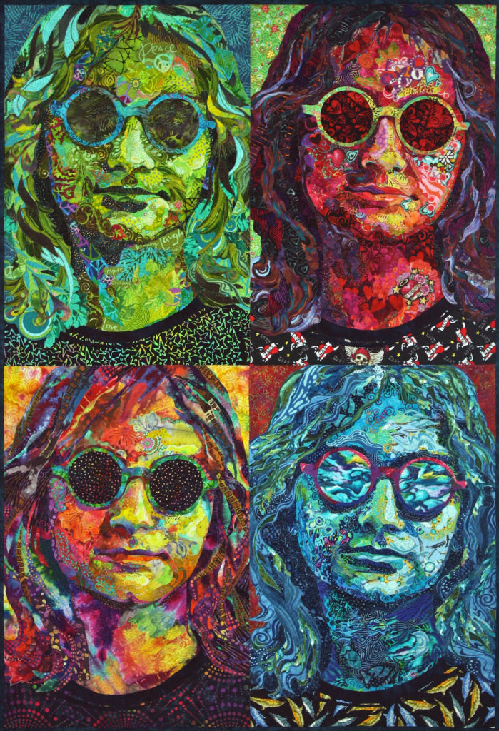 Tom’s Favorite Posts: Susan Carlson’s Fabric Collage Quilts—”Peace, Love, Tie-Dye, Save the Whales””