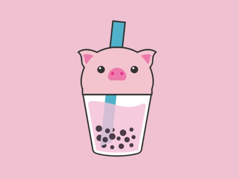 Hình ảnh trà sữa cute với ly và ống hút trang trí đặc biệt