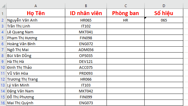 Kéo và sao chép công thức trong Excel