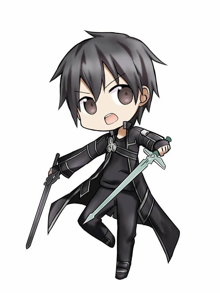 Ảnh chibi Kirito dễ thương làm hình nền đẹp cho điện thoại